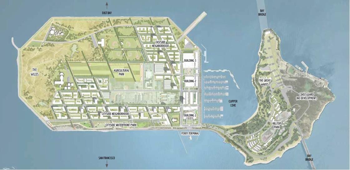 Kort af fjársjóð island San Francisco