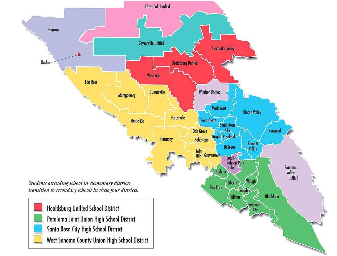 San Francisco skóla umdæmi kort