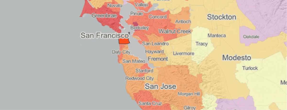 Kort af mapp San Francisco