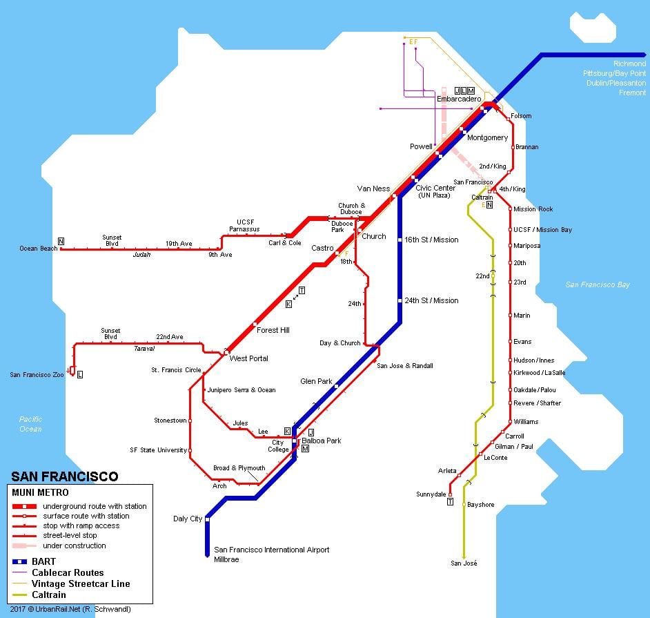SF muni lest kort