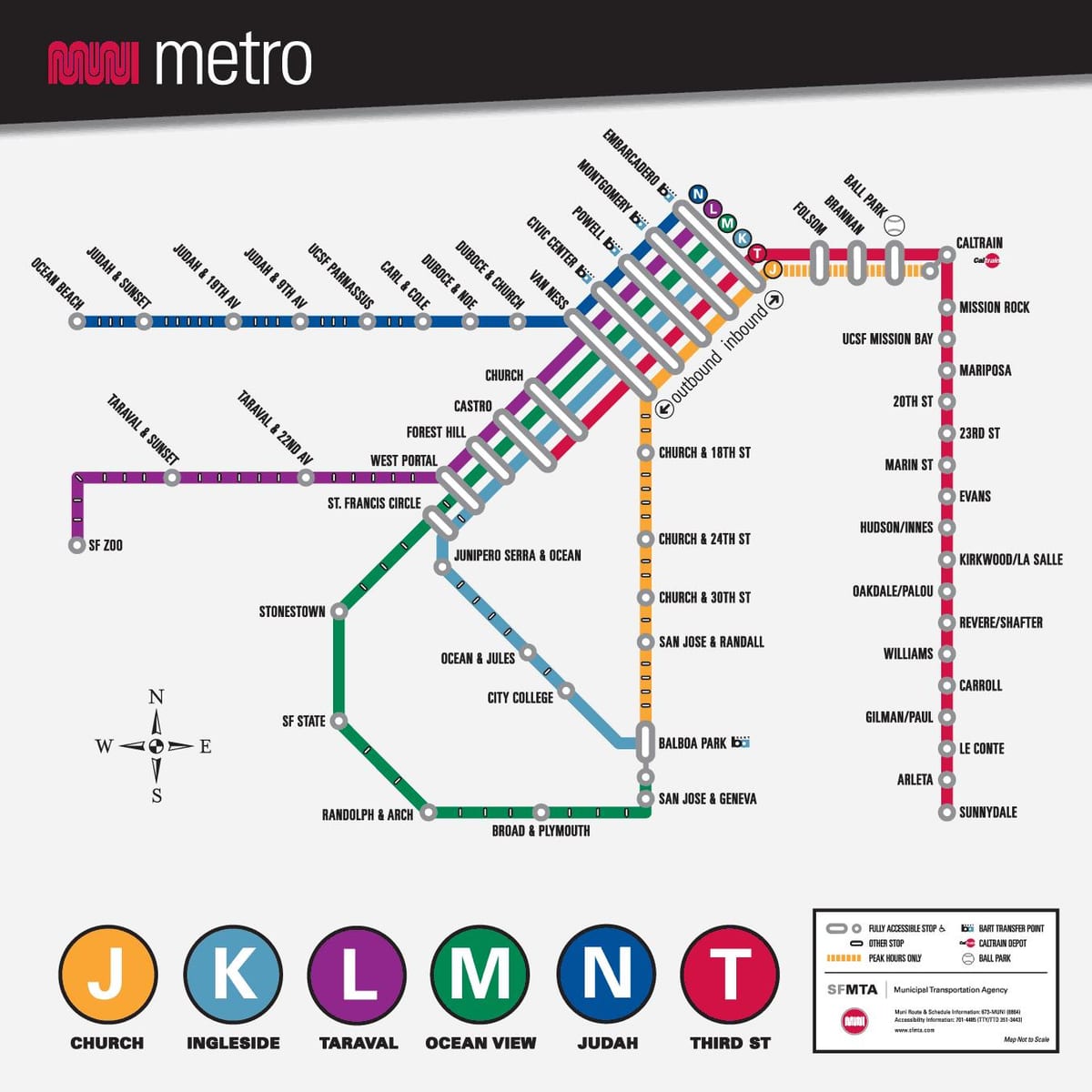 muni neðanjarðarlestinni kort