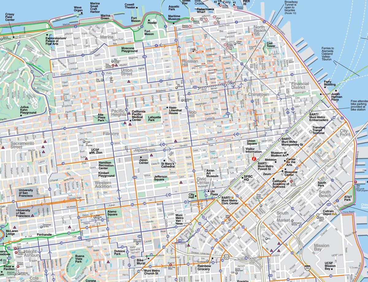 Kort af nákvæmar San Francisco
