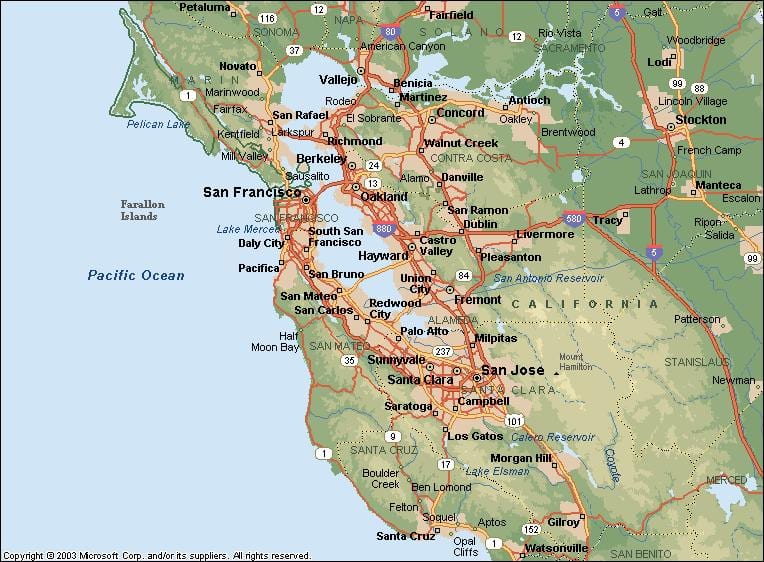 SF bay kort