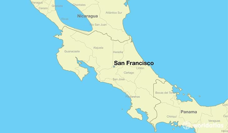 Kort af San Francisco um heiminn