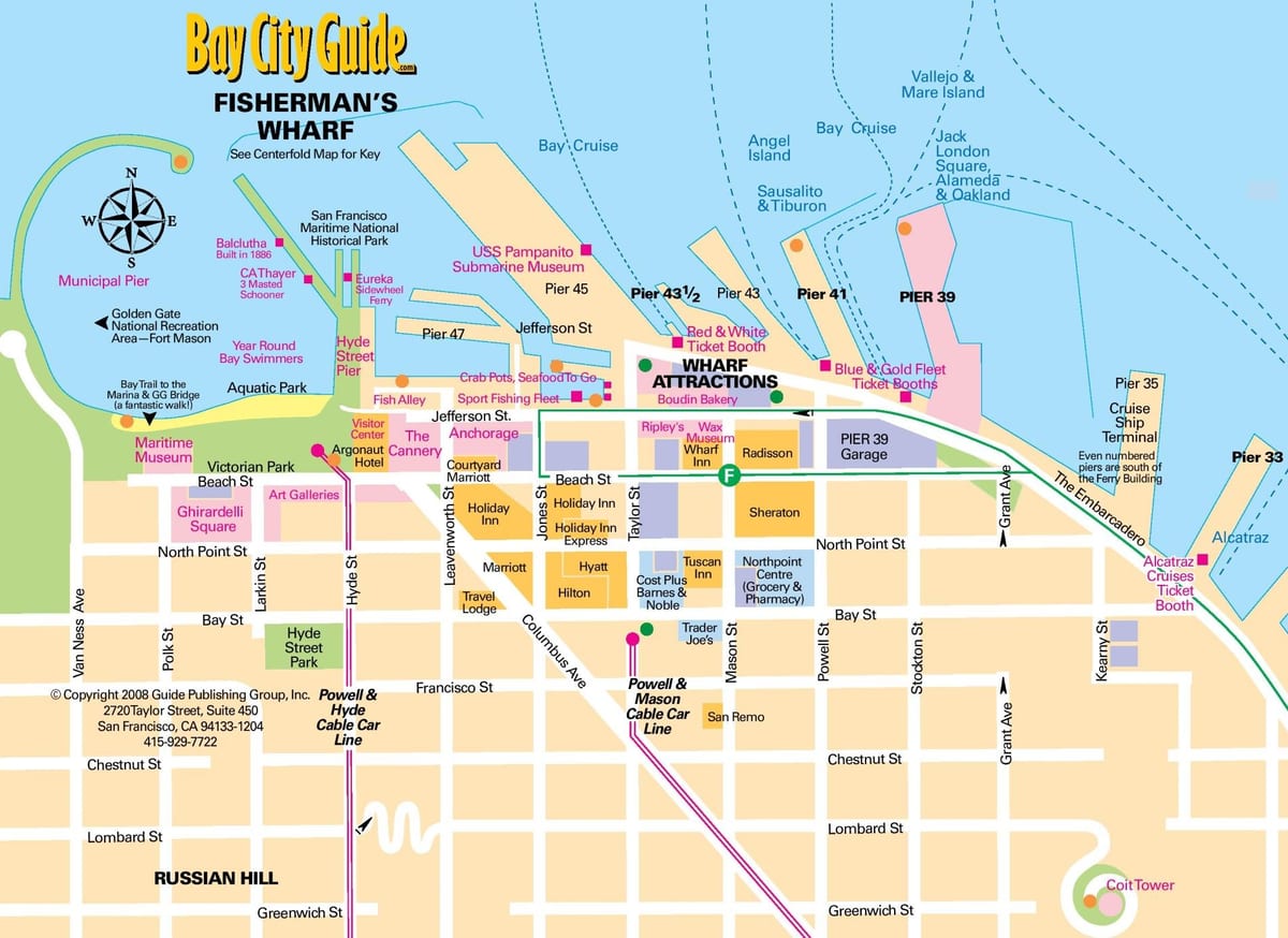kort sjómaður er bryggju San Francisco