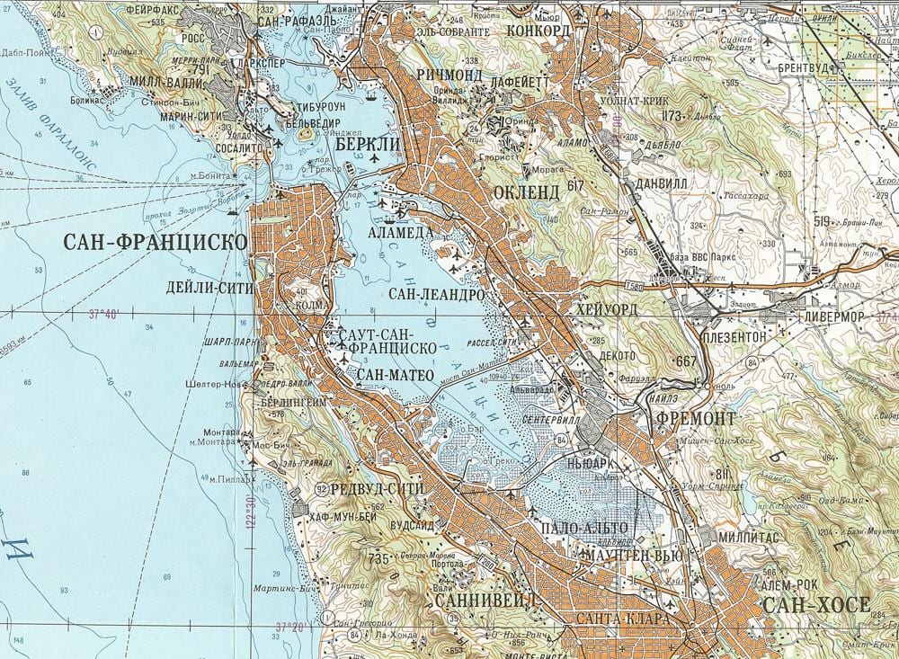 Kort af sovétríkjunum San Francisco