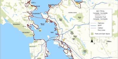 San Francisco-flóa slóð kort