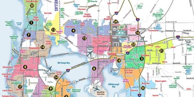 San Francisco flóa póstnúmer kort