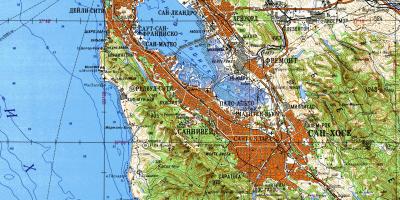 San Francisco flóa landslaginu kort