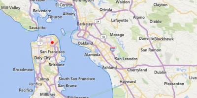 Kort af kaliforníu borgir San Francisco