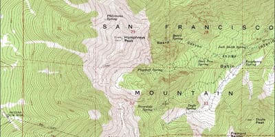 Kort af San Francisco útlínur