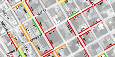 Kort af San Francisco 2 klukkustund bílastæði