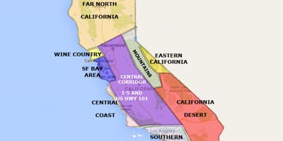 San Francisco í kaliforníu á kort