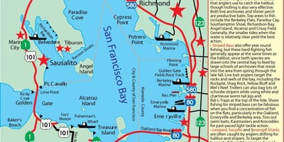 Kort af San Francisco flóann veiði 