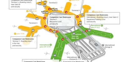 SFO terminal 3 hliðið kort