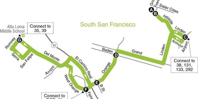 Kort af San Francisco grunnskóla