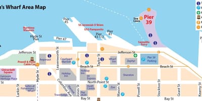 San Francisco kort af hlutum til að gera