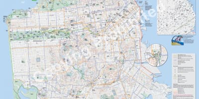 Kort af San Francisco reiðhjól