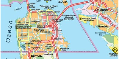 Kort af San Francisco county