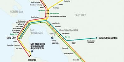 San Francisco bart kort