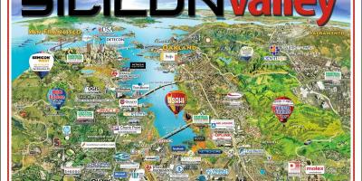 Silicon valley svæði kort