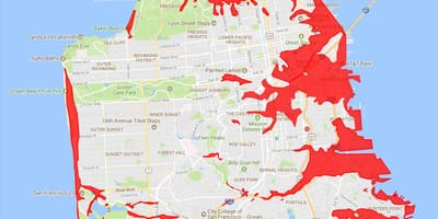 San Francisco svæði til að forðast kort
